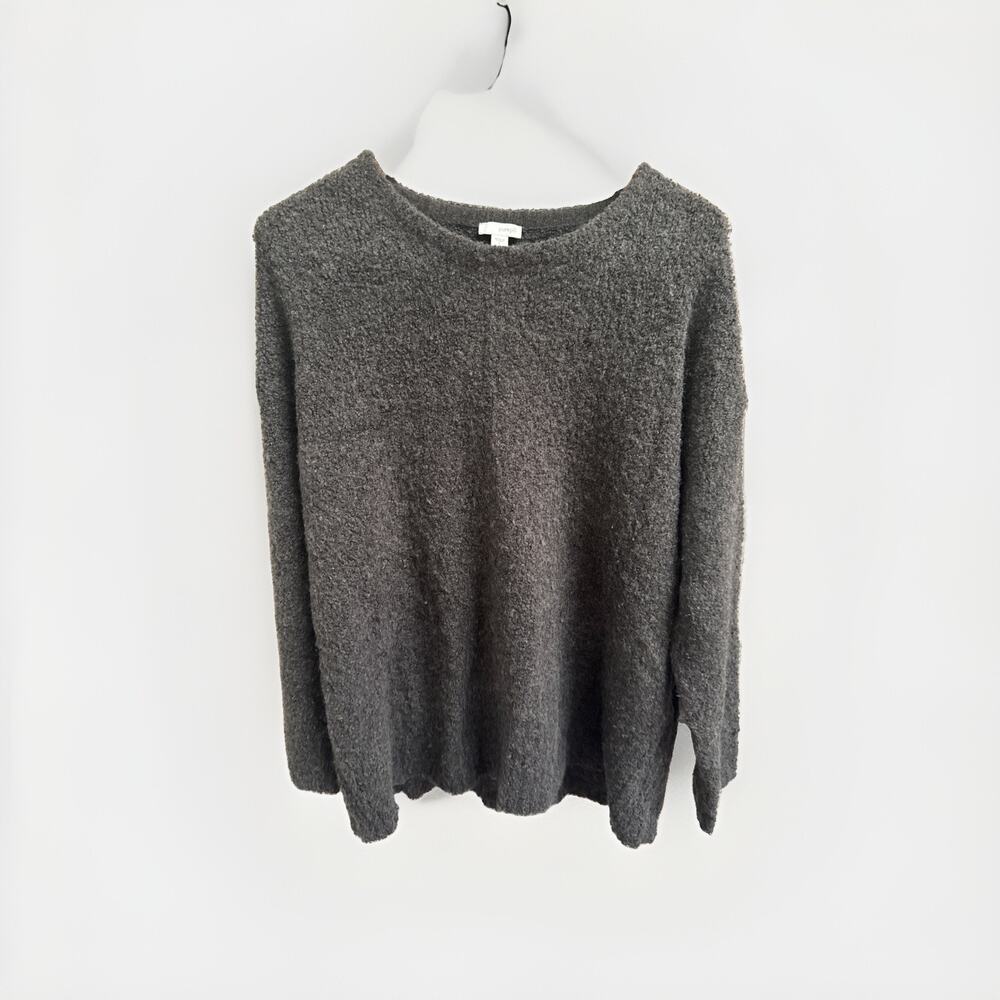 Pure J.Jill Pullover Sweater Textured Bounce Brushed Wool Ribbed Hem Oversized L